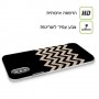 גיאומטריה בשחור כיסוי מגן סליקון מעוצב ל Apple iPhone 15 Pro סקרין מובייל
