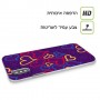 לבבות על סגול כיסוי מגן סליקון מעוצב ל Apple iPhone 15 Pro סקרין מובייל