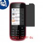 [4 יחידות] Nokia Asha 202 מגן מסך הידרוג'ל פרטיות (סיליקון) סקרין מובייל