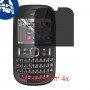 [4 יחידות] Nokia Asha 201 מגן מסך נאנו זכוכית 9H פרטיות סקרין מובייל